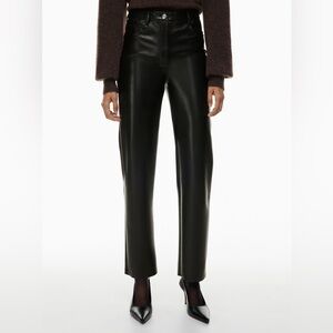 Wilfred US00 Melina Black Faux-Leather Pants